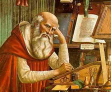 Saint Jérôme étudiant la Bible