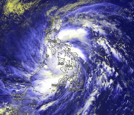 Typhon aux Philippines